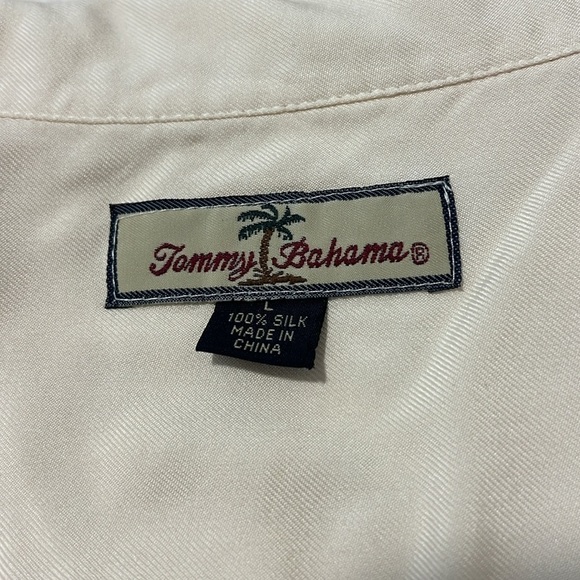 VTG Tommy Bahama Silk Paradise Spirits Tiger The Cocktail With Bite Camp Shirt - Picture 9 of 11
